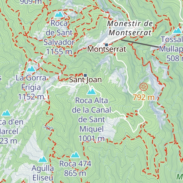 Map of Roca Alta de la Canal de Sant Miquel