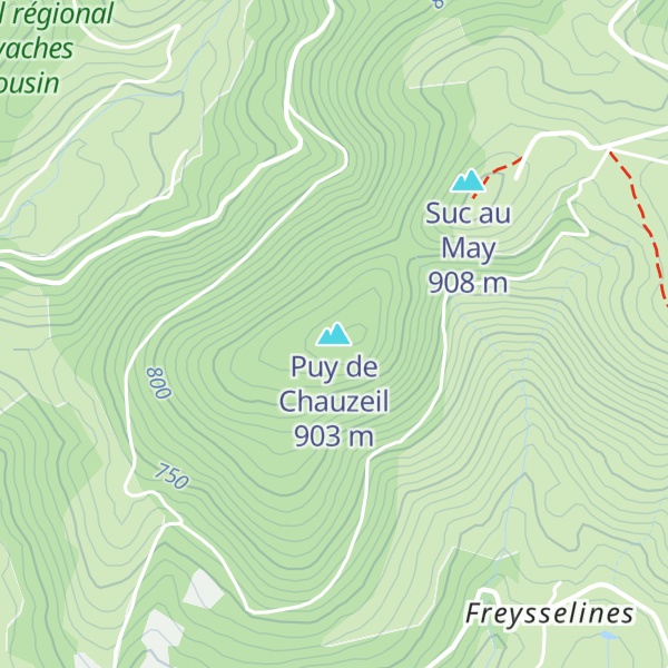Map of Puy de Chauzeil