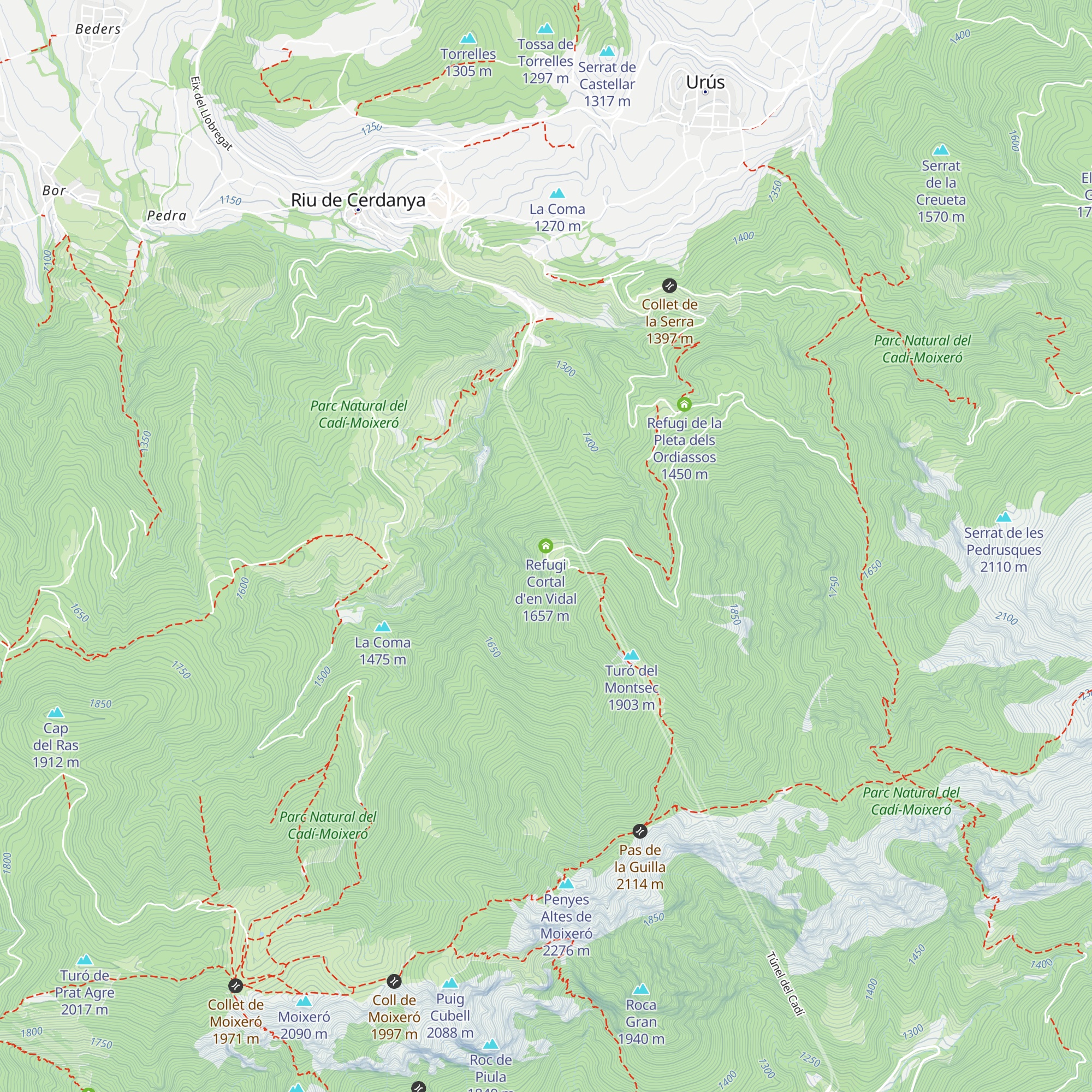Refugi Cortal d'en Vidal map