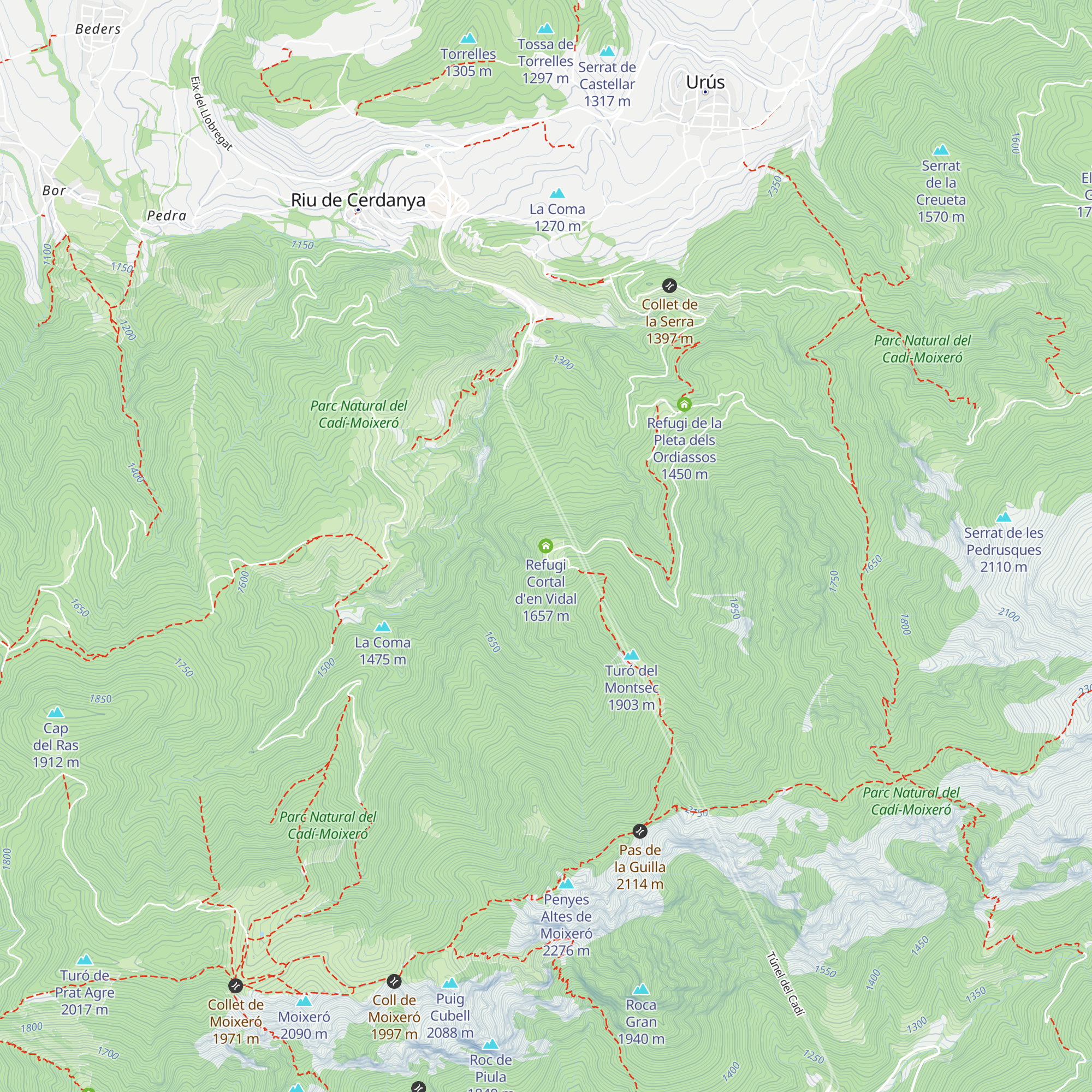 Refugi Cortal d'en Vidal map
