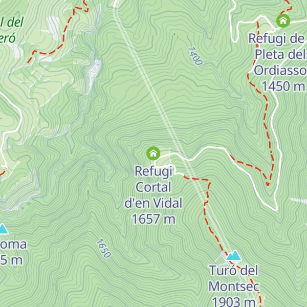Map of Refugi Cortal d'en Vidal