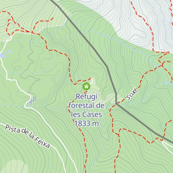 Map of Refugi forestal de les Cases