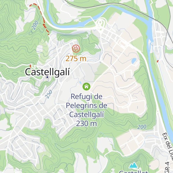Map of Refugi de pelegrins Mas del Pla