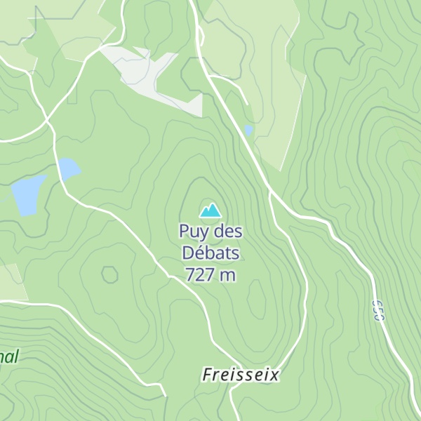 Map of Puy des Débats