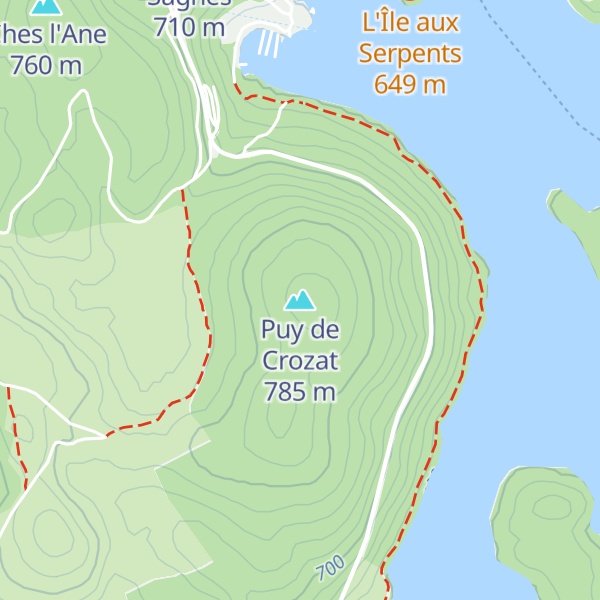 Map of Puy de Crozat