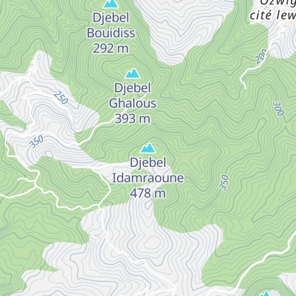 Map of Djebel Idamraoune