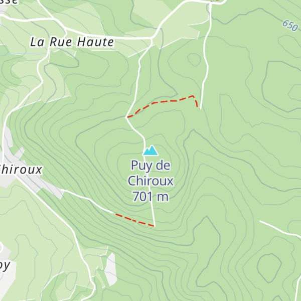 Map of Puy de Chiroux