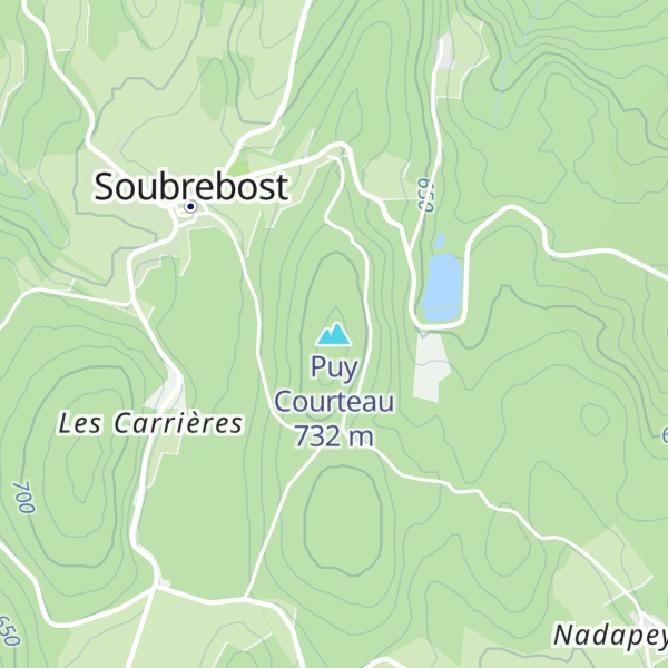 Map of Puy Courteau