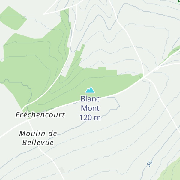 Map of Blanc Mont