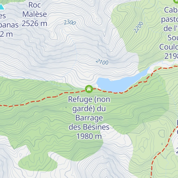 Map of Refuge (non gardé) du Barrage des Bésines