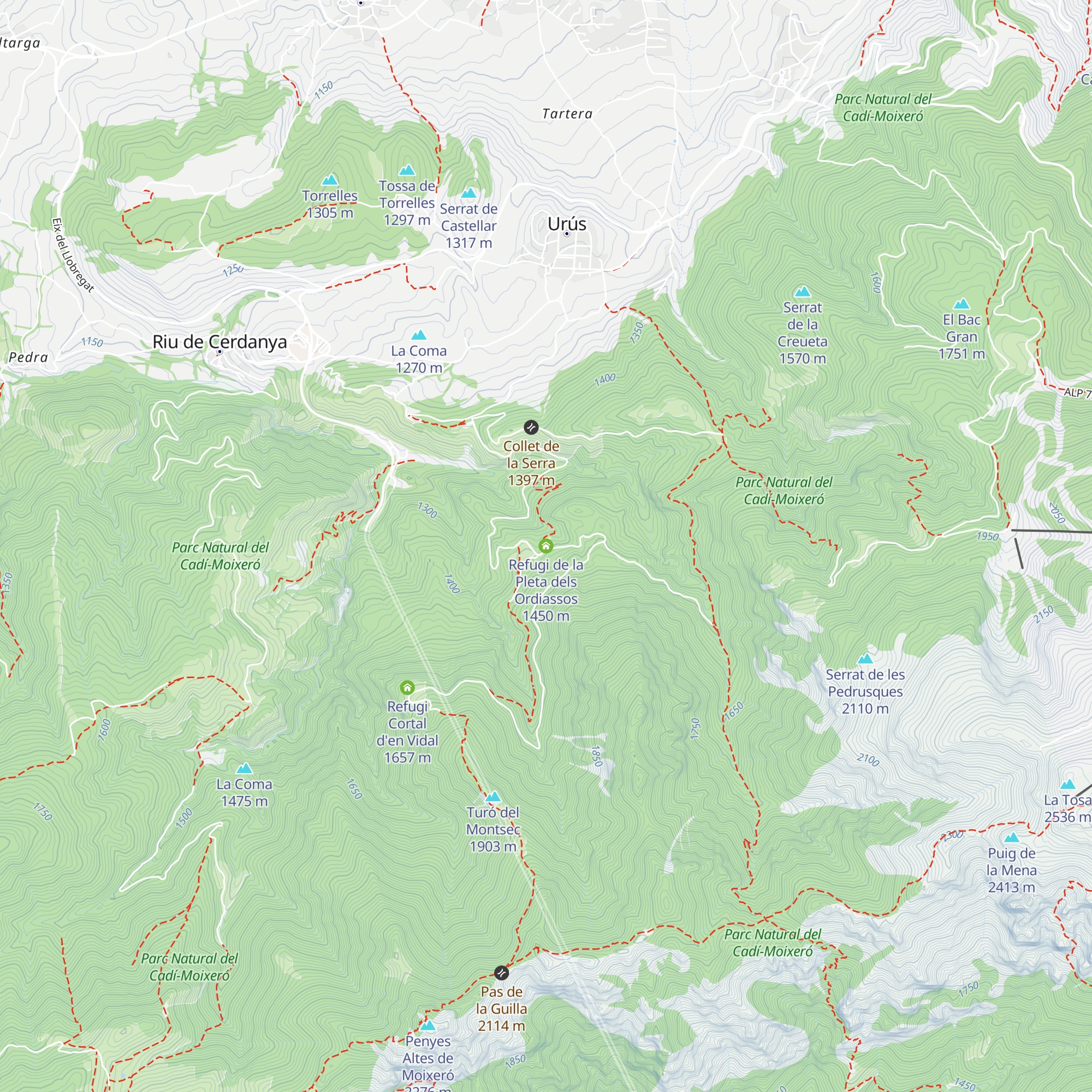 Refugi de la Pleta dels Ordiassos map