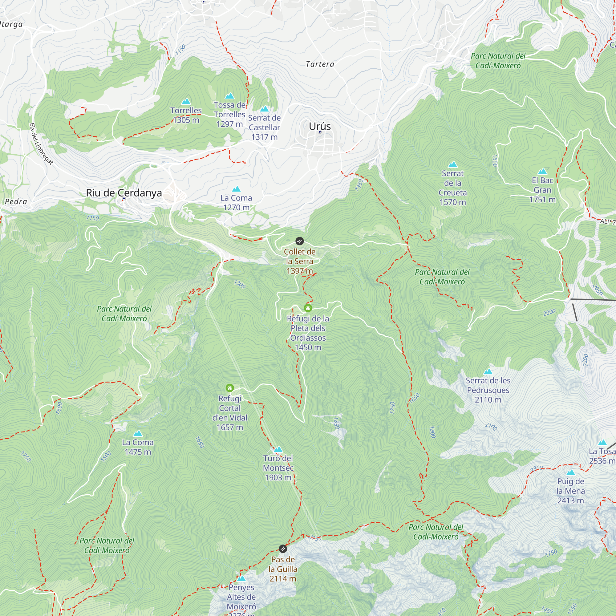 Refugi de la Pleta dels Ordiassos map
