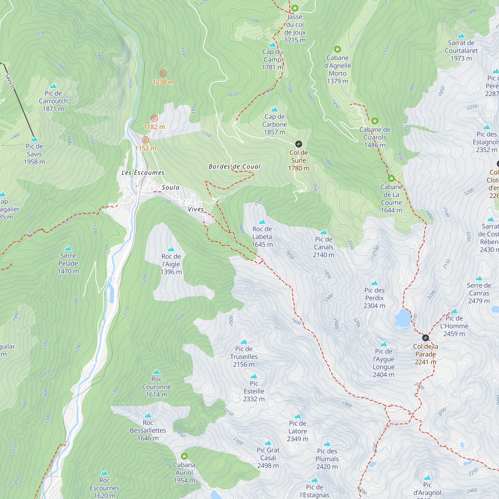 Cabane de Griman map