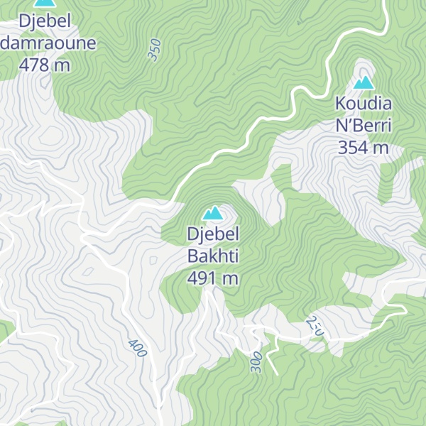 Map of Djebel Bakhti