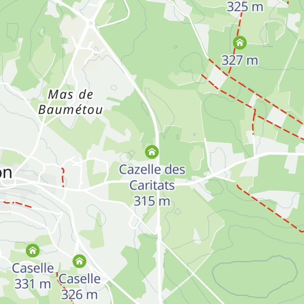 Map of Cazelle des Caritats