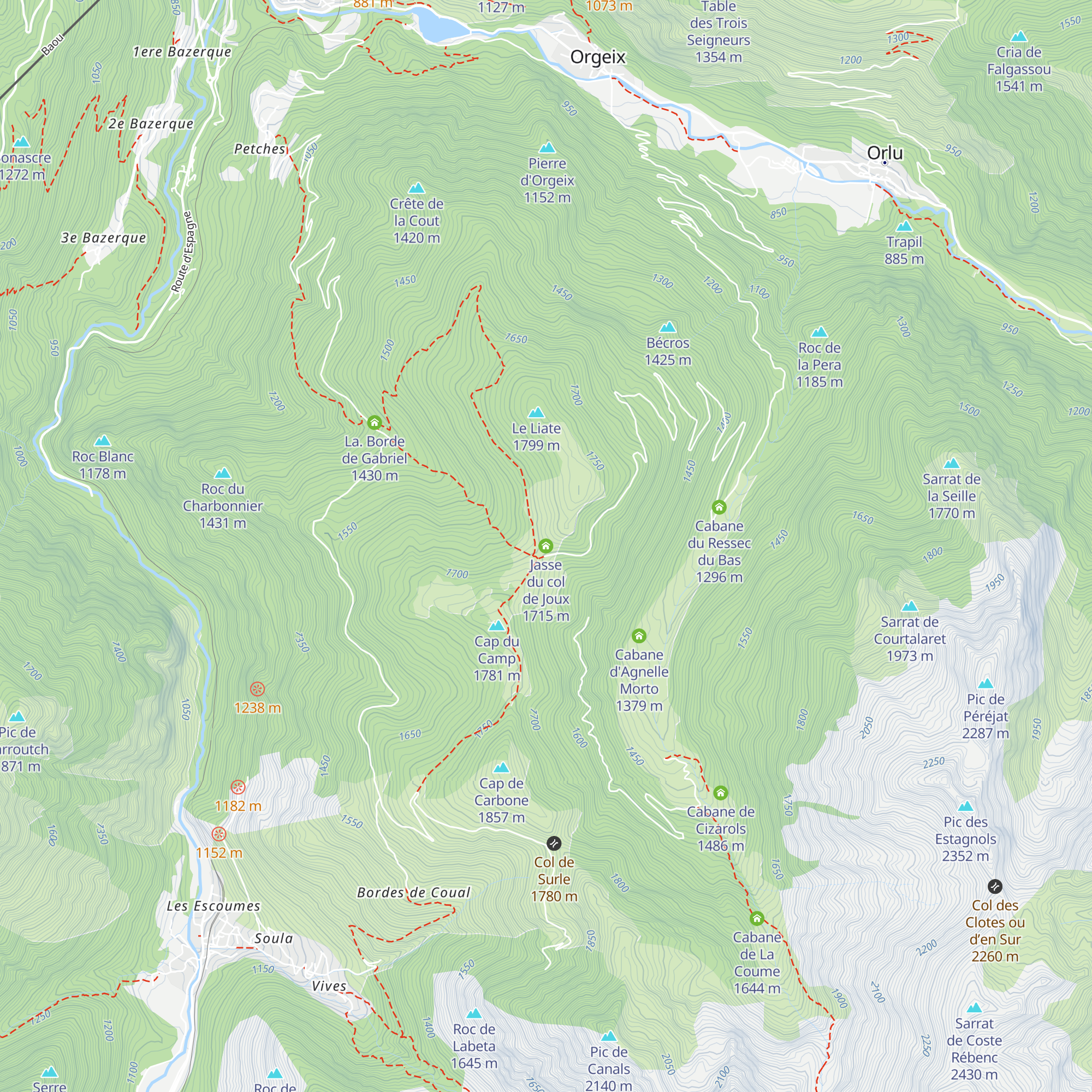 Jasse du col de Joux map