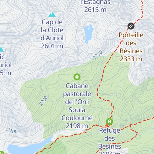 Map of Cabane pastorale de l'Orri Soula Couloumé