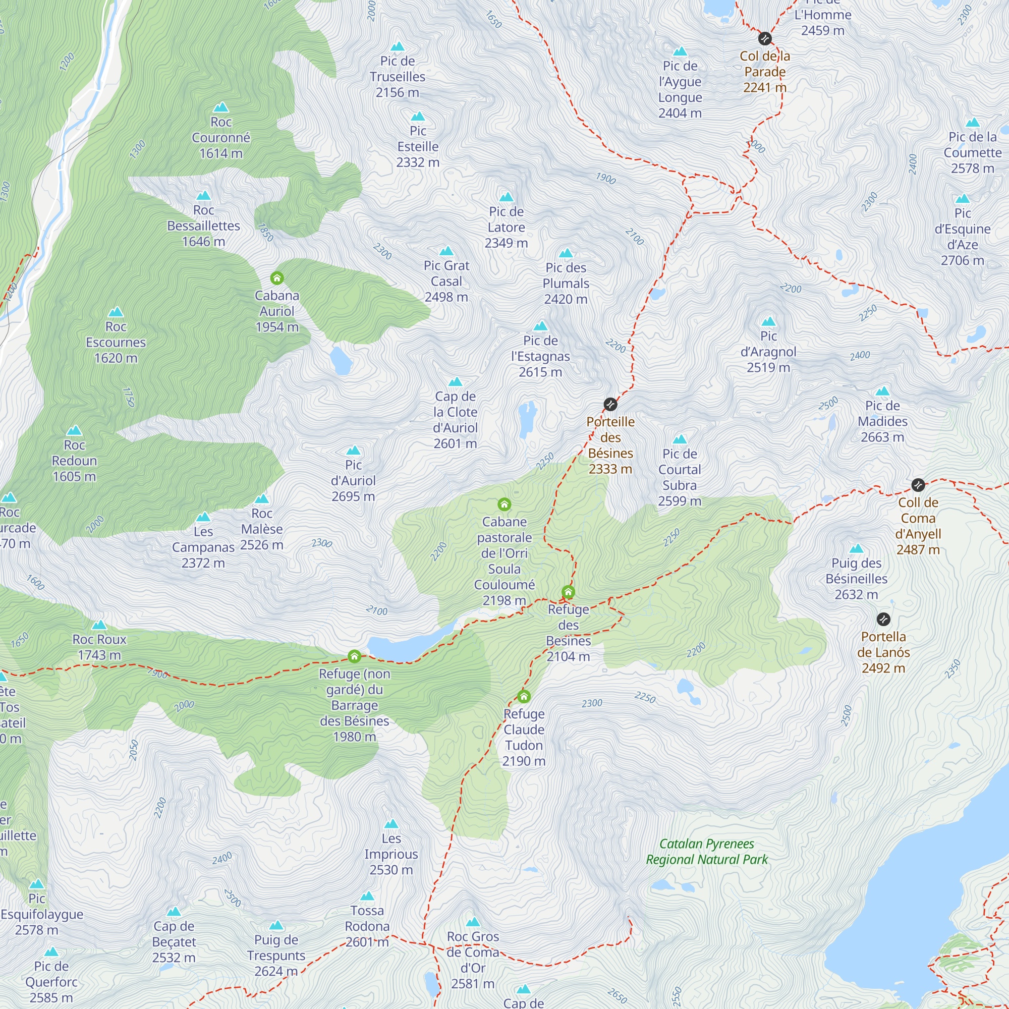 Cabane pastorale de l'Orri Soula Couloumé map
