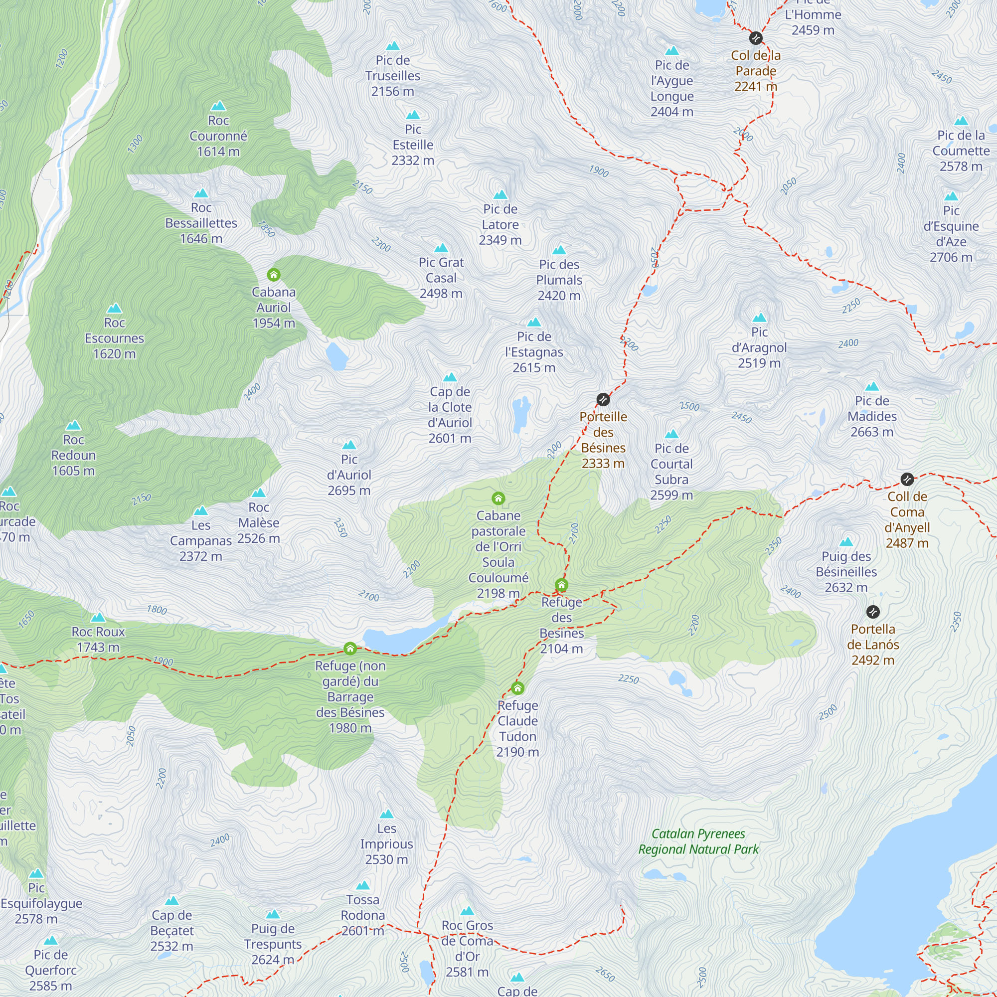 Cabane pastorale de l'Orri Soula Couloumé map