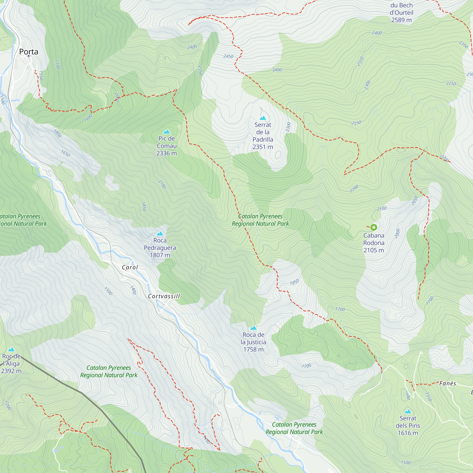 Cabane Serrat del Freser map