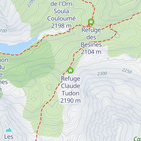 Map of Refuge Claude Tudon