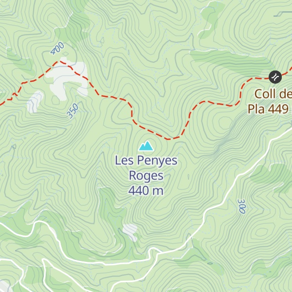 Map of Les Penyes Roges
