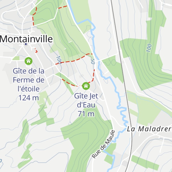 Map of Gîte Jet d'Eau