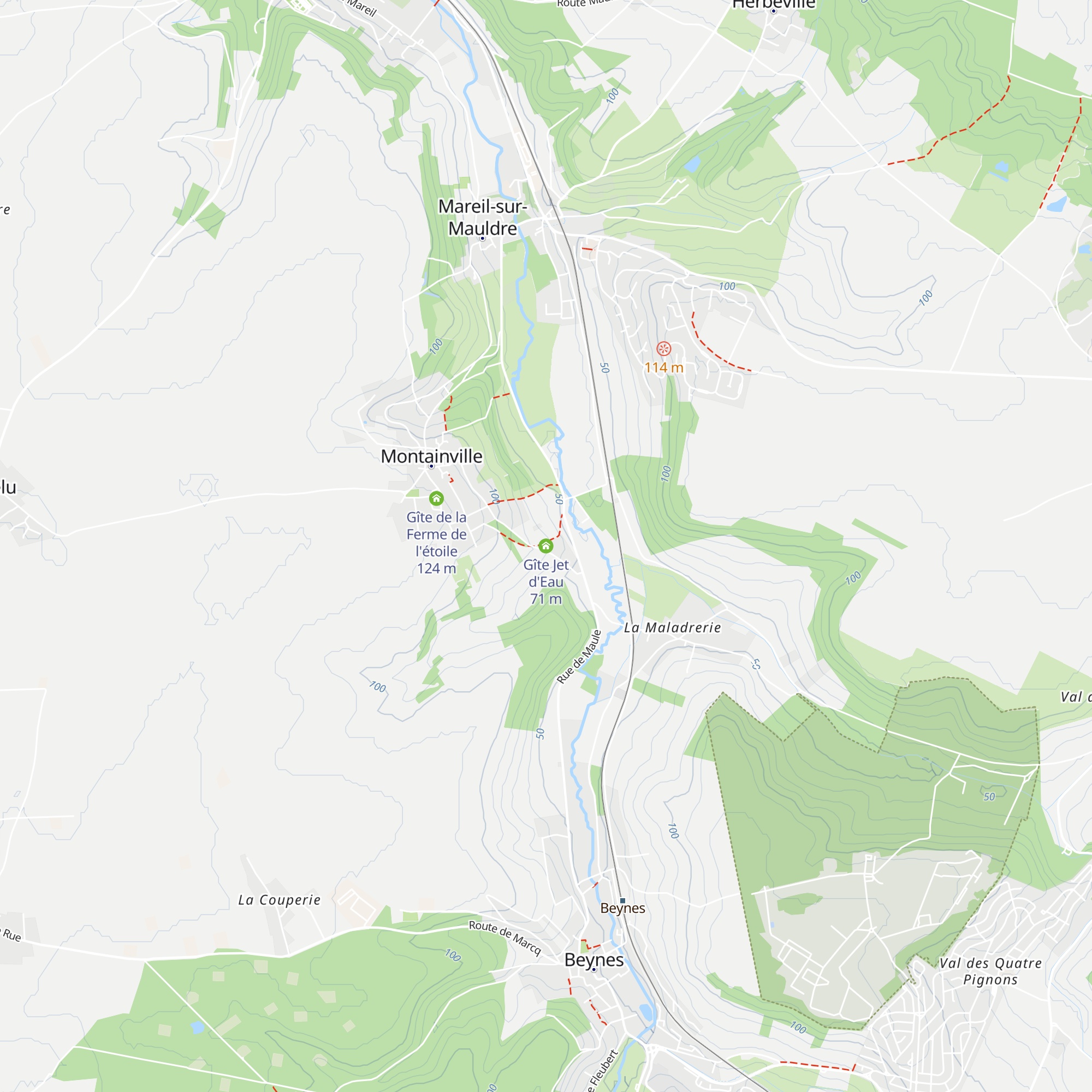Gîte Jet d'Eau map
