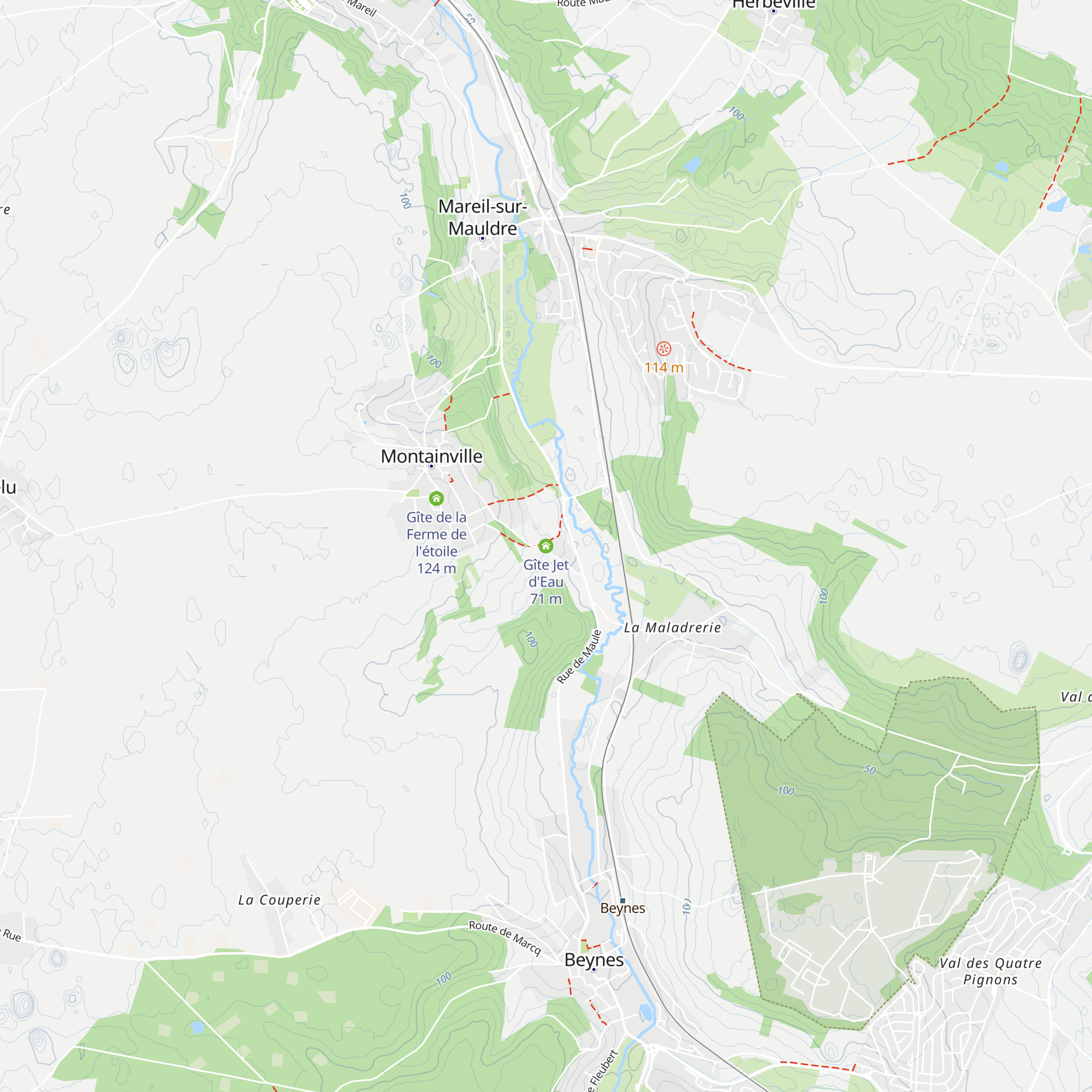 Gîte Jet d'Eau map