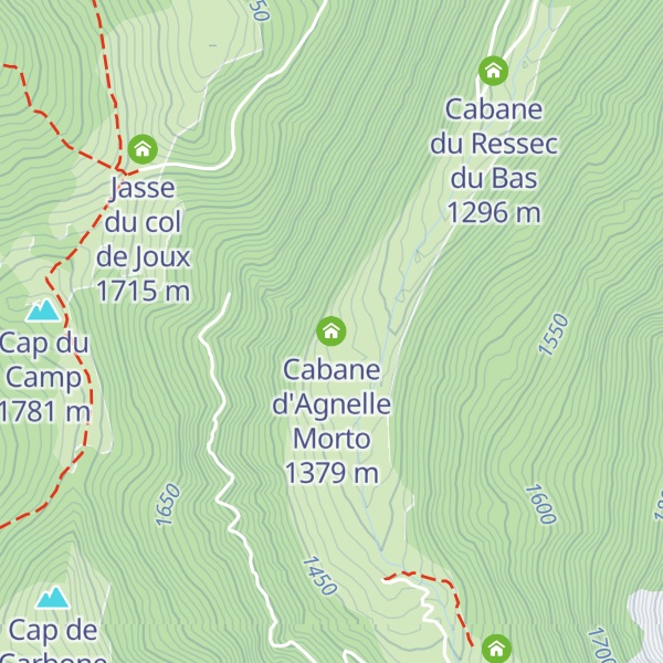 Map of Cabane d'Agnelle Morto