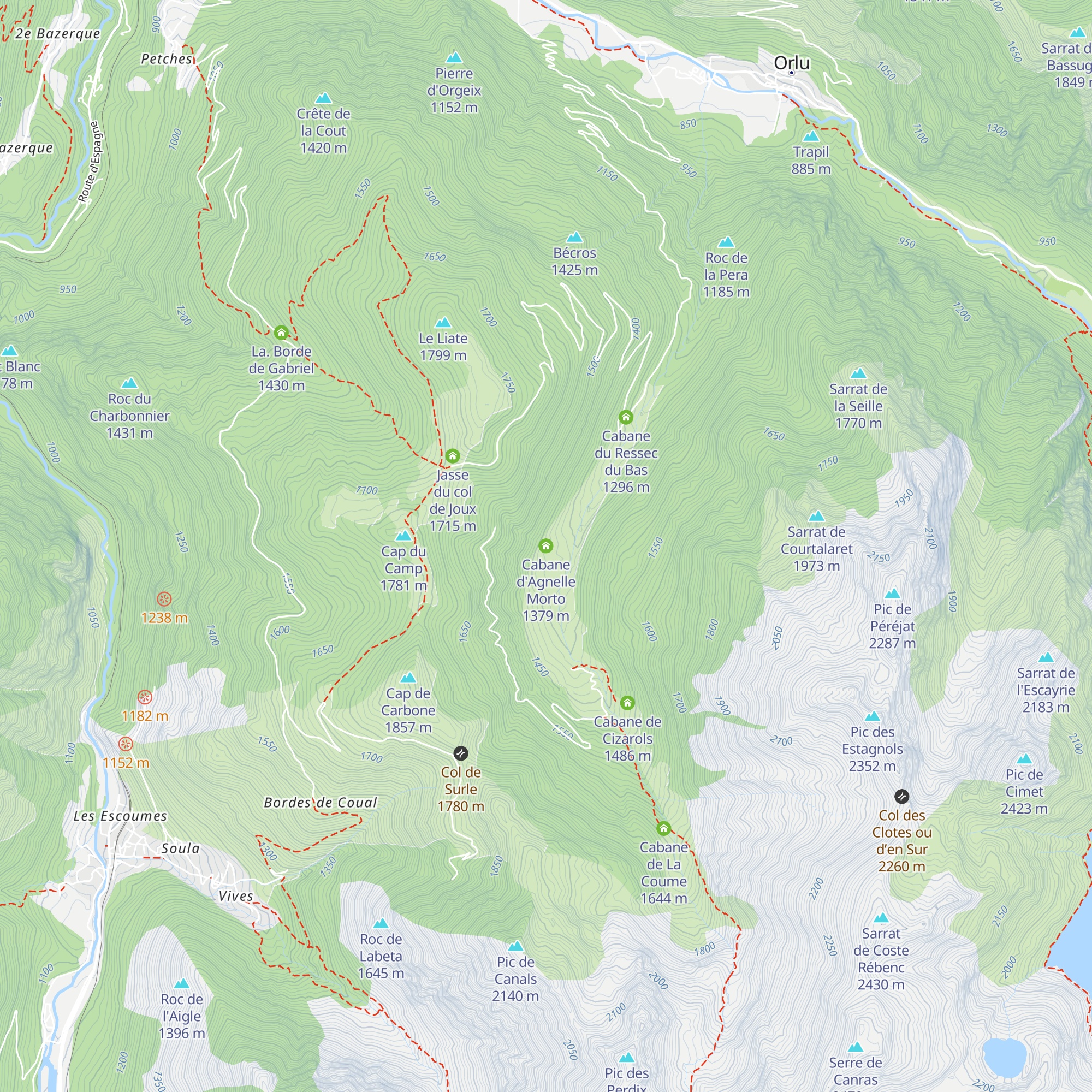 Cabane d'Agnelle Morto map