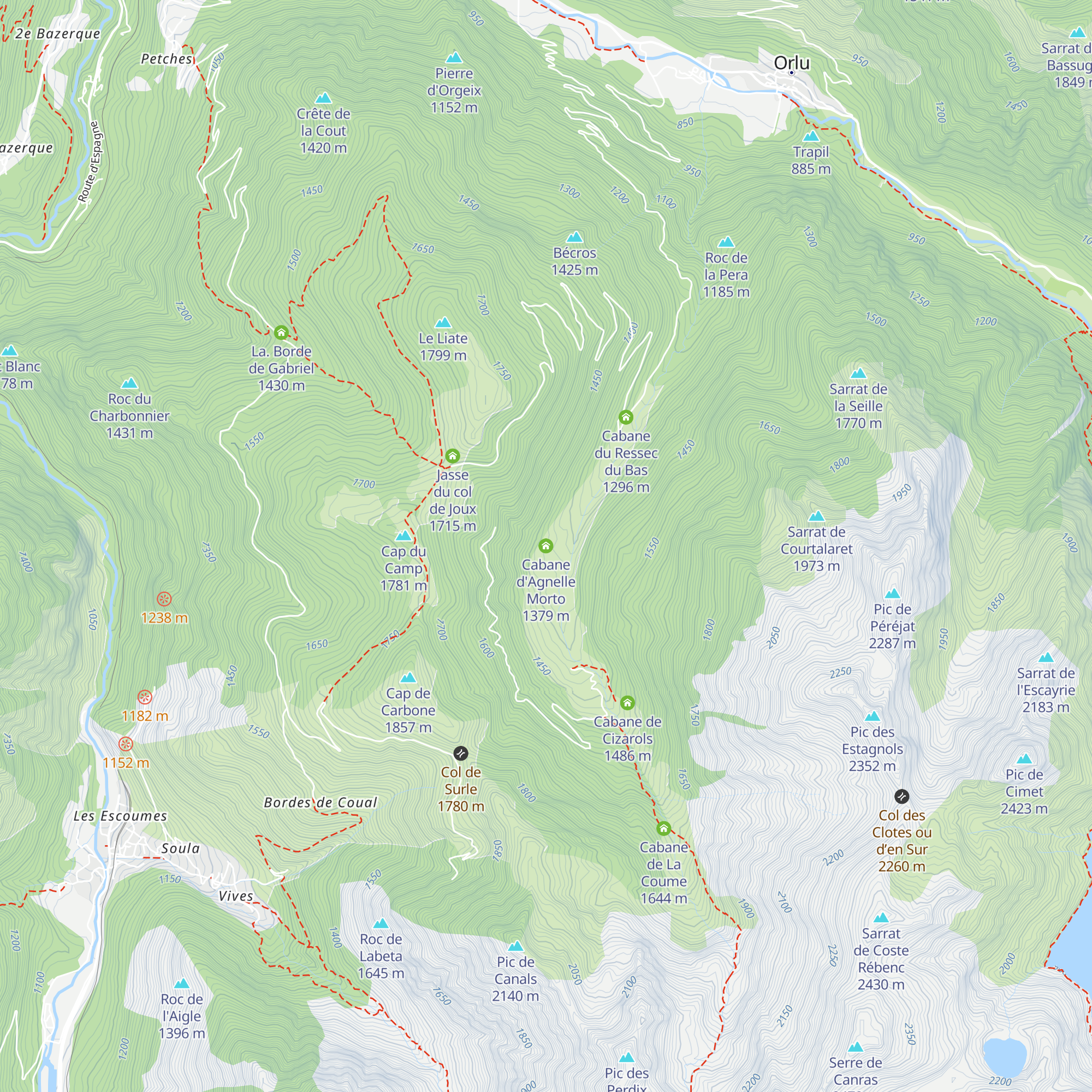 Cabane d'Agnelle Morto map