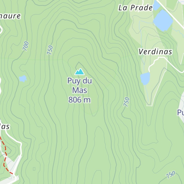 Map of Puy de la Prade