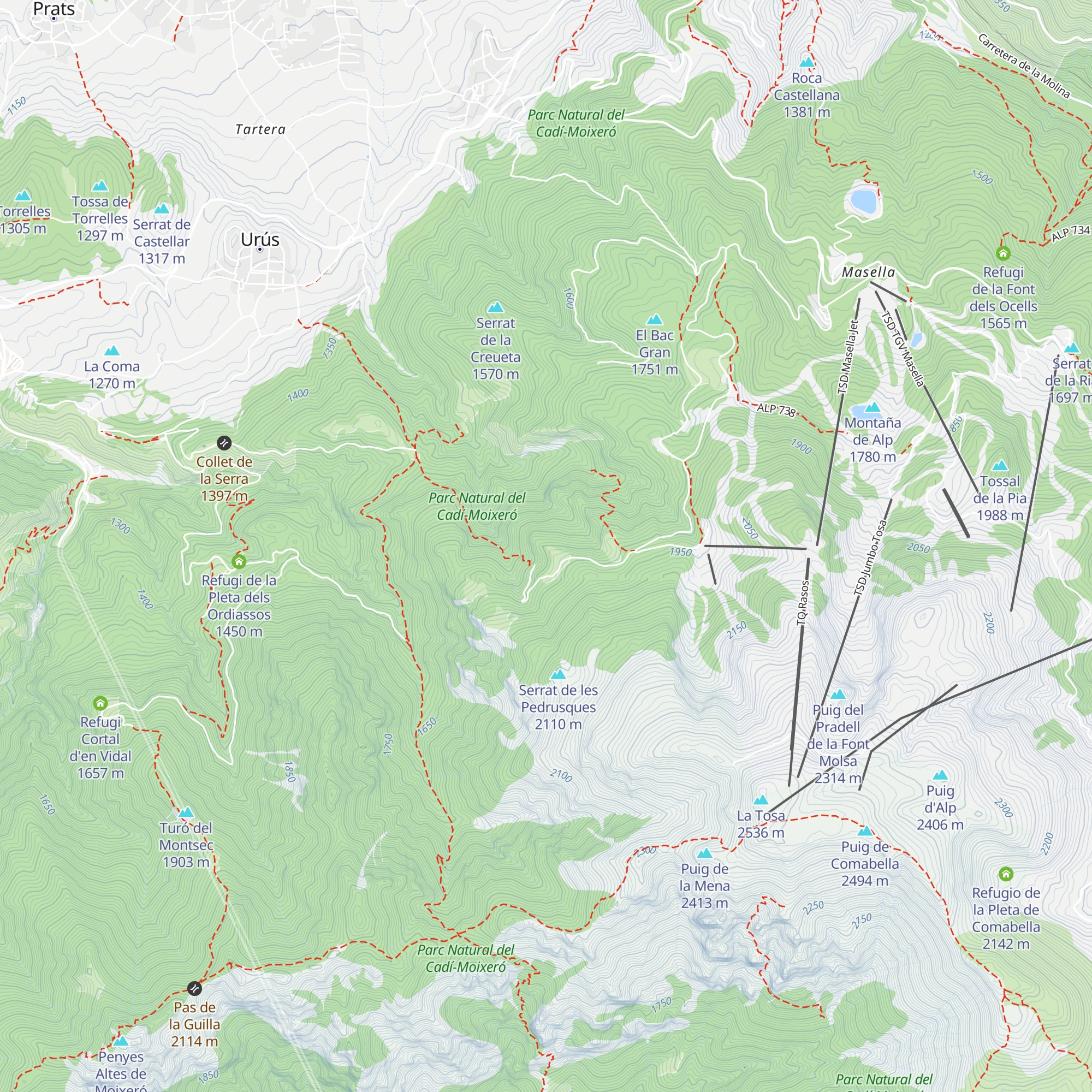 Refugi del Pla Gran map
