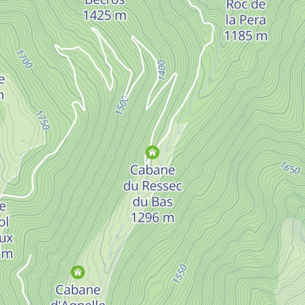 Map of Cabane du Ressec du Bas