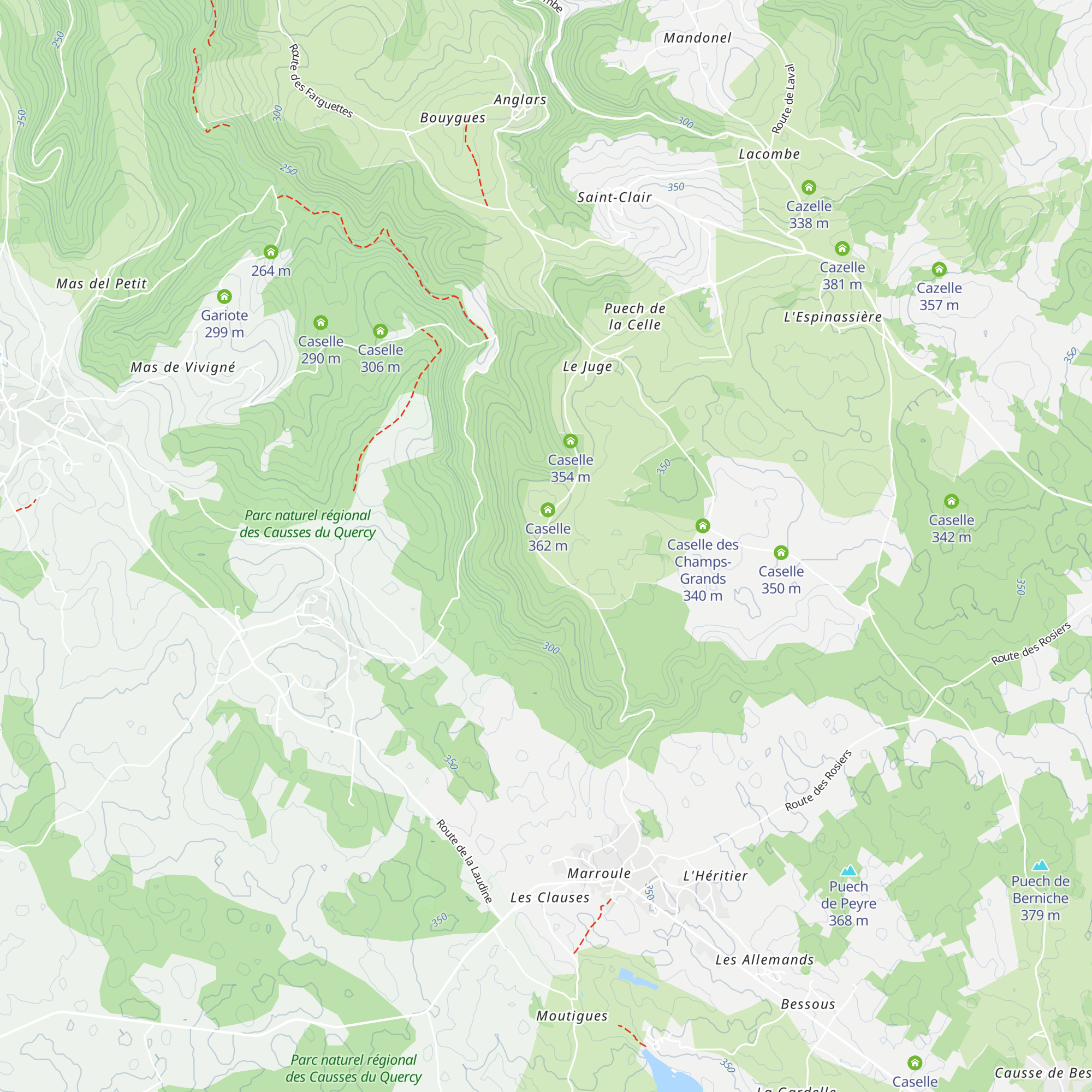 Caselle map