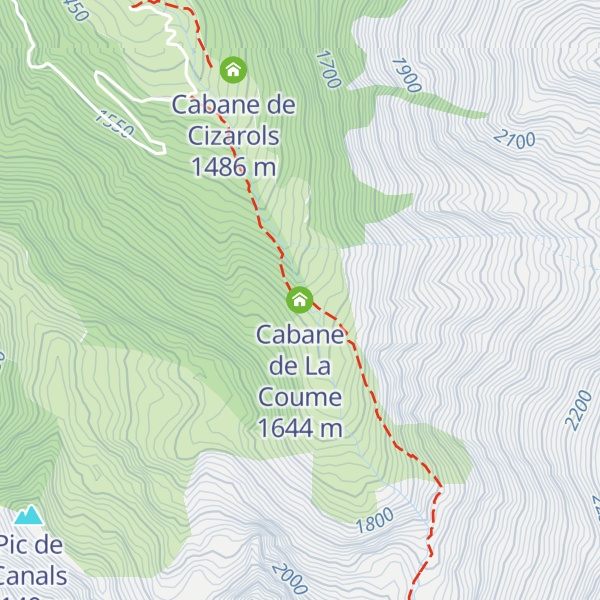 Map of Cabane de La Coume