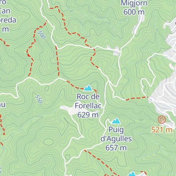 Map of Roc de Forellac