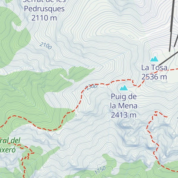 Map of Puig de la Canal Freda
