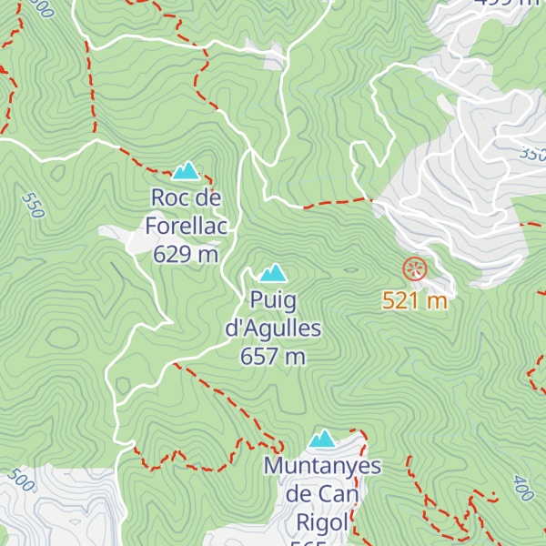 Map of Puig d'Agulles