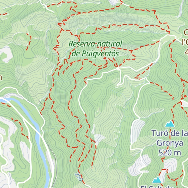 Map of Turó de la Plana d'en Bou
