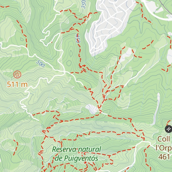 Map of Puig de l'Hospici