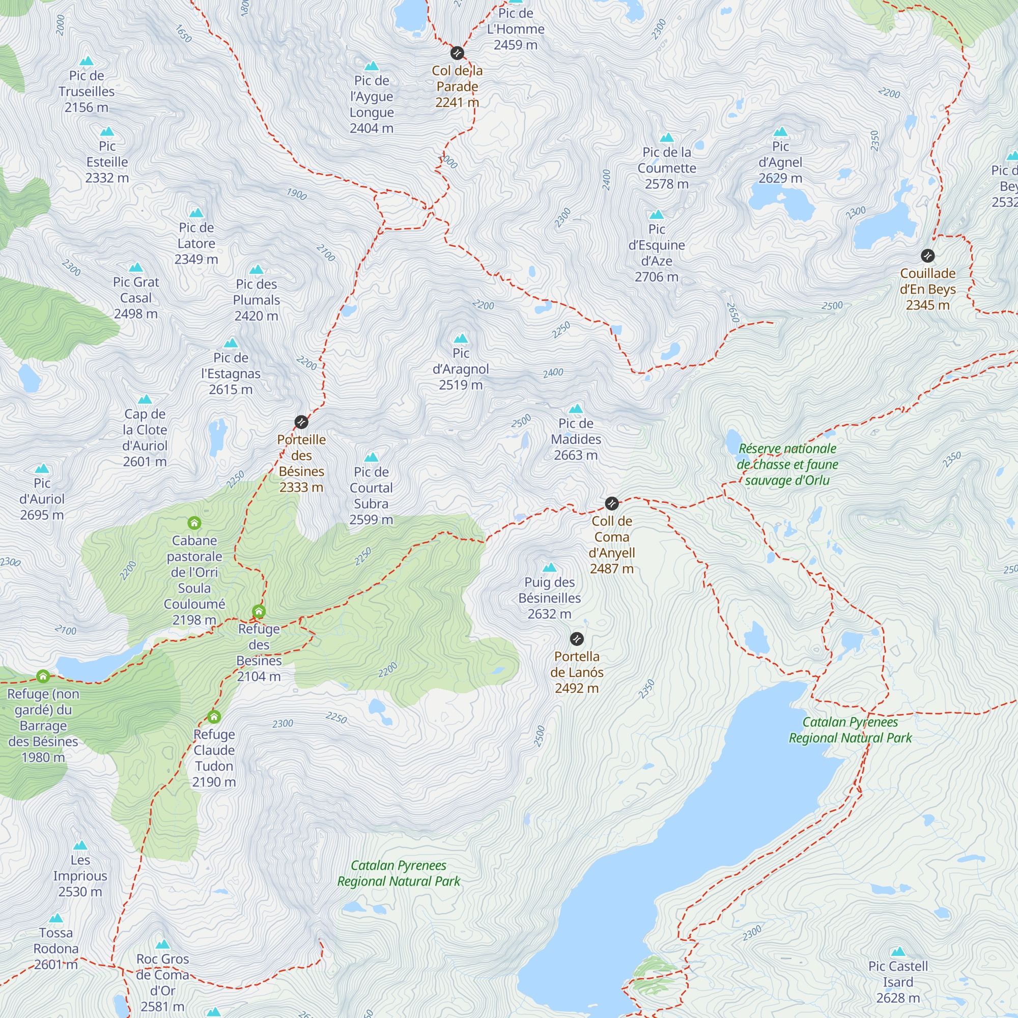 Cabane de la Coume d'Anyell map
