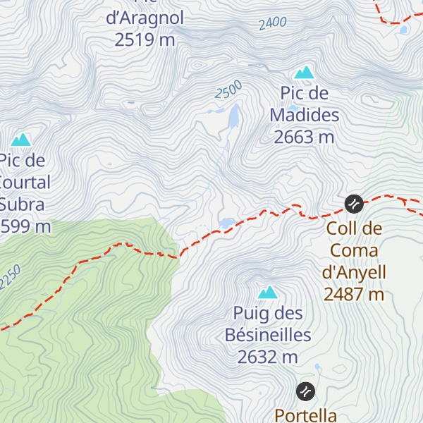 Map of Cabane de la Coume d'Anyell