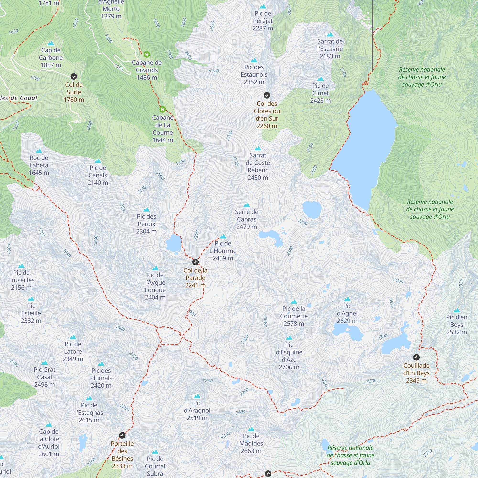 Cabane Pastorale de l'Étang Tort map