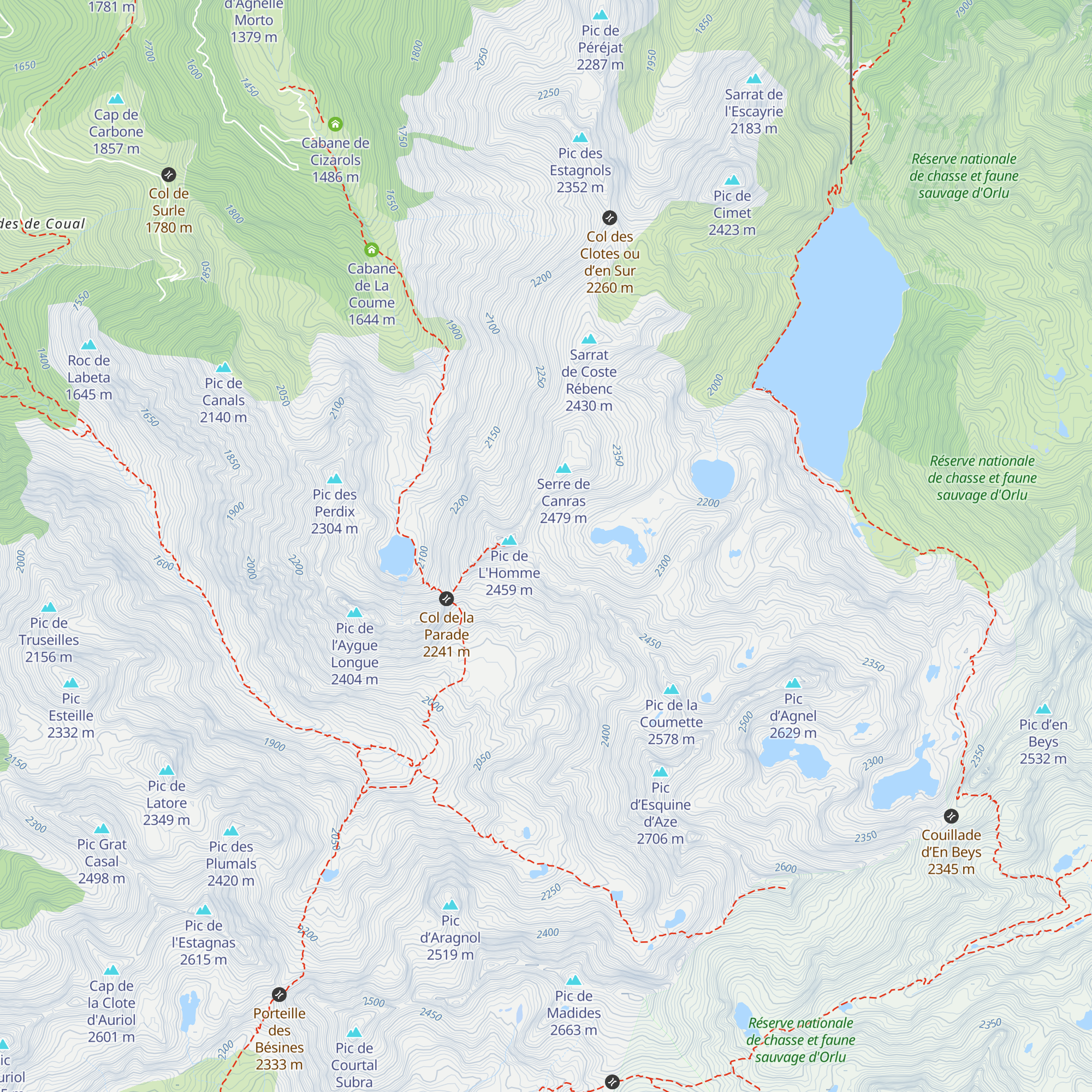 Cabane Pastorale de l'Étang Tort map