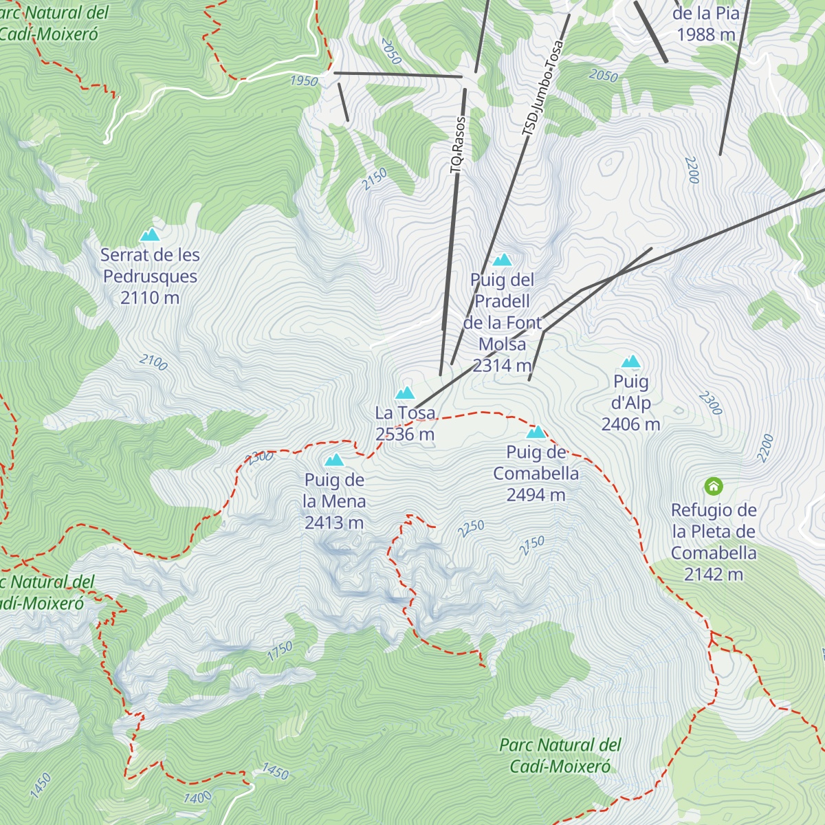 Refugi Niu de l'Àliga map