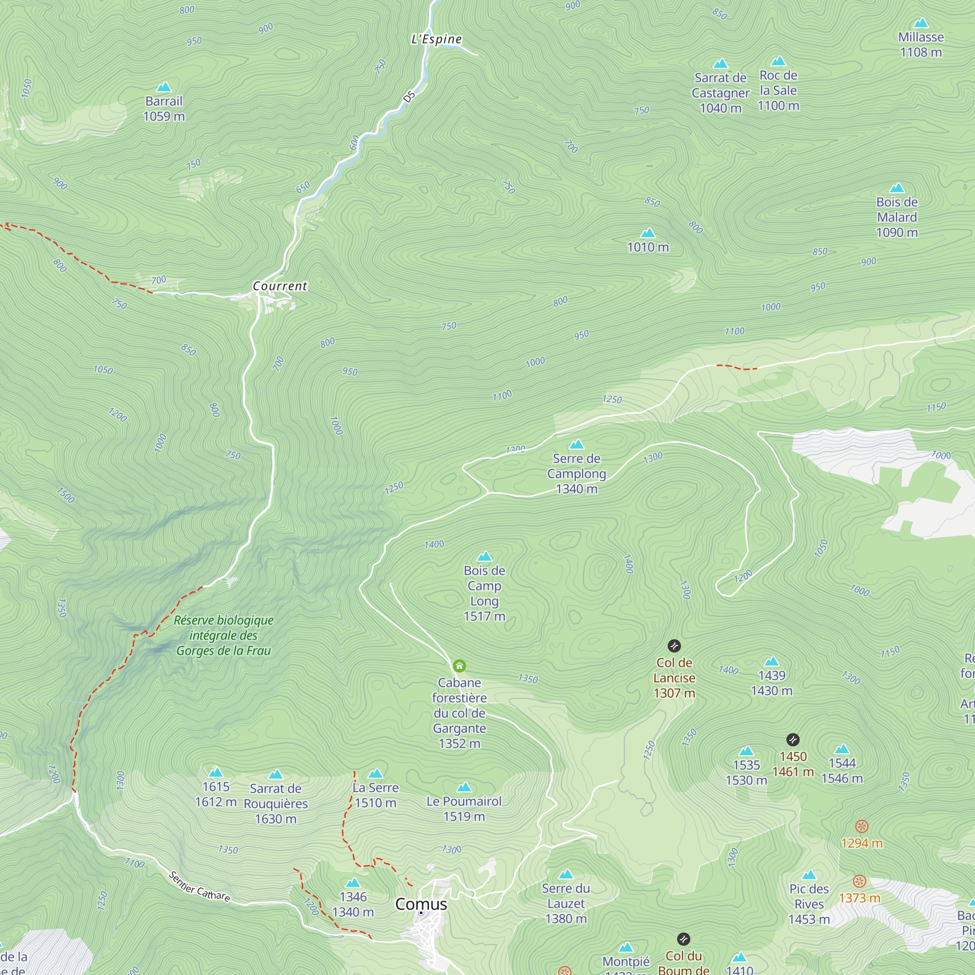 Cabane forestière de la Coume Campion map