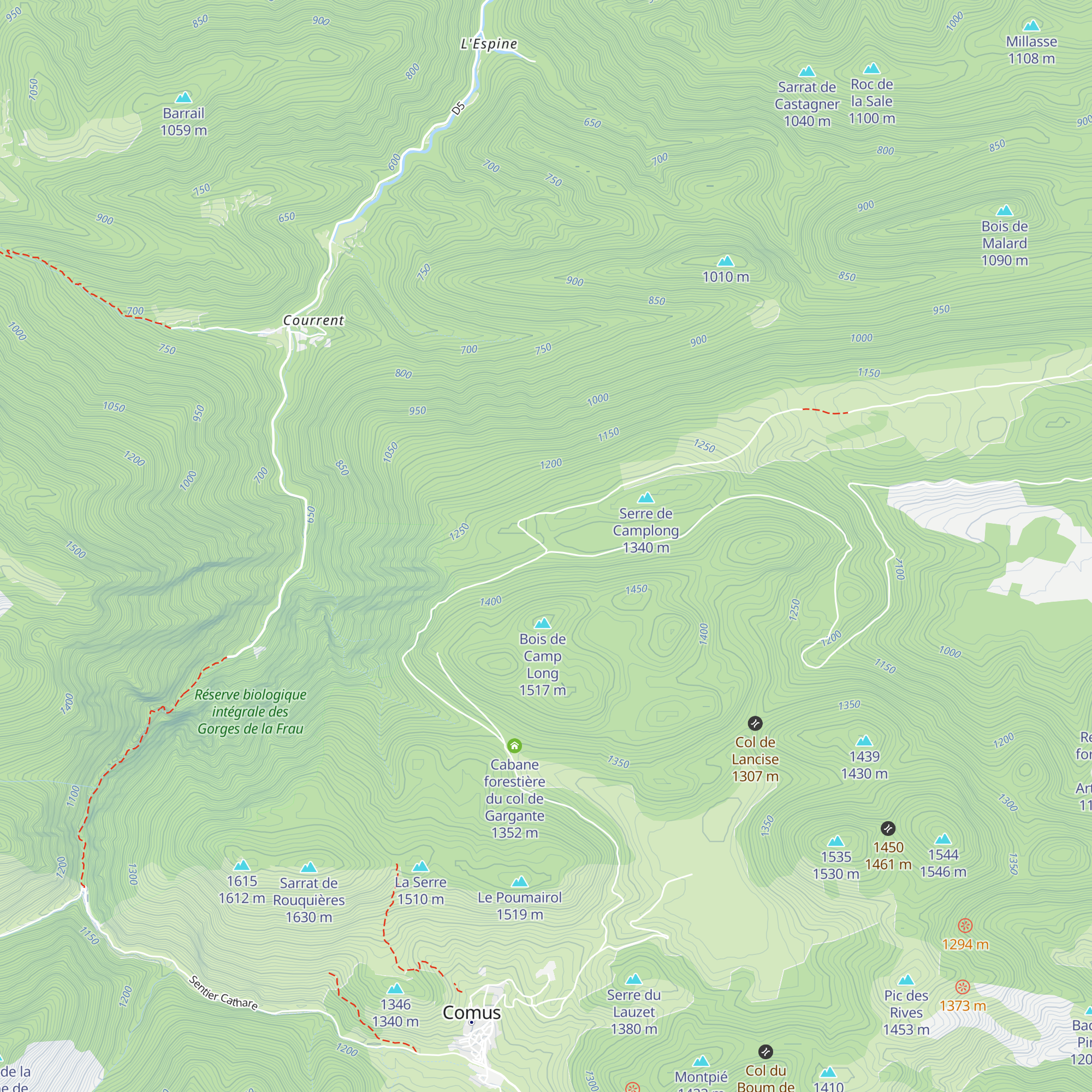 Cabane forestière de la Coume Campion map