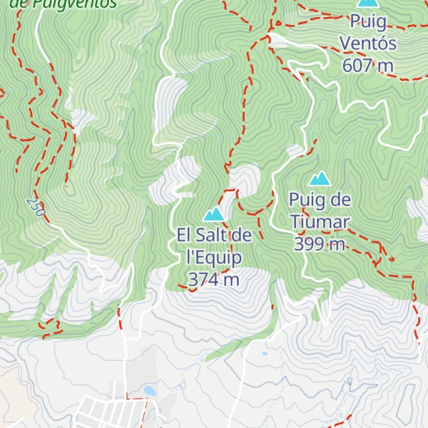 Map of El Salt de l'Equip